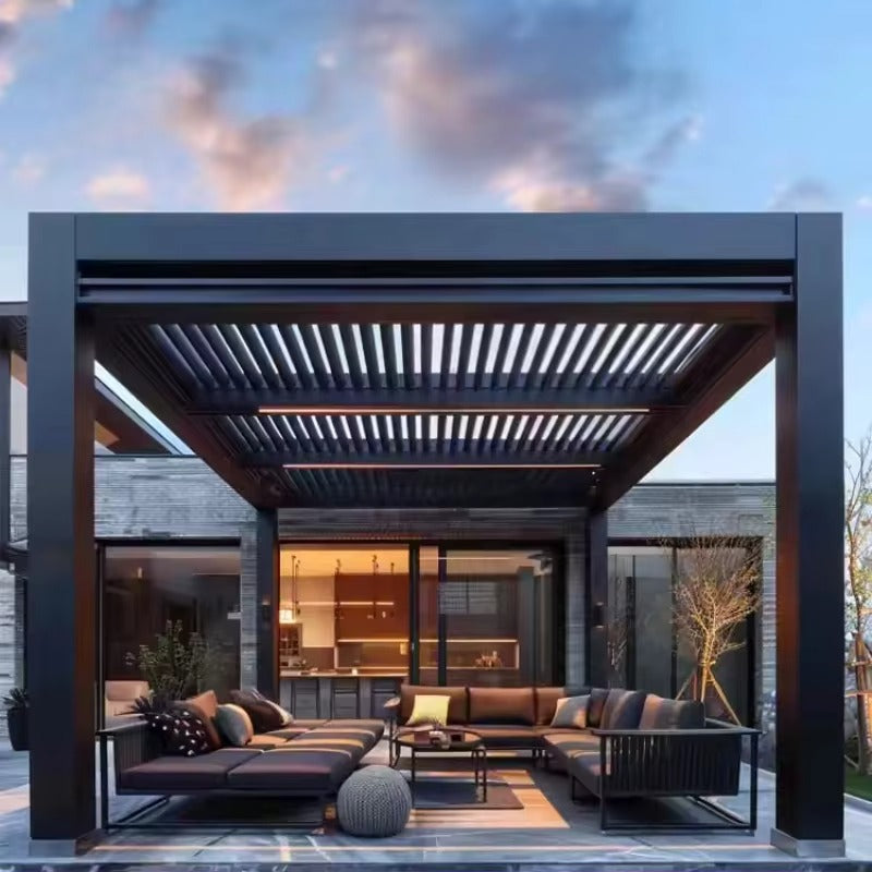 LivingHome SkyShade Electric Adjustable Aluminum Pergola