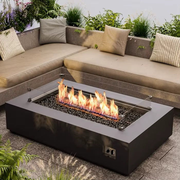 LivingHome HavenFire Rectangular Outdoor Gas Fire Table