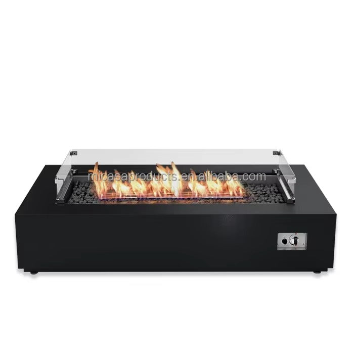LivingHome HavenFire Rectangular Outdoor Gas Fire Table